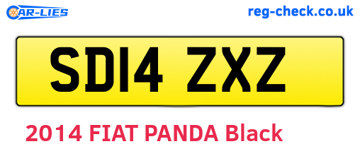 SD14ZXZ are the vehicle registration plates.