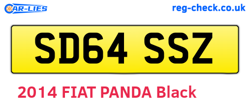 SD64SSZ are the vehicle registration plates.