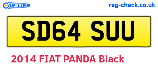 SD64SUU are the vehicle registration plates.