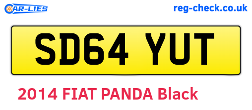 SD64YUT are the vehicle registration plates.