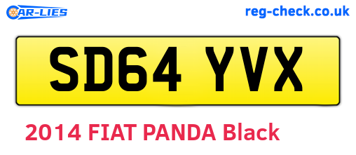 SD64YVX are the vehicle registration plates.