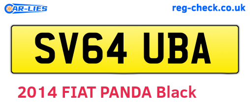 SV64UBA are the vehicle registration plates.