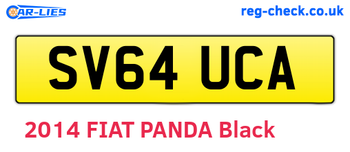 SV64UCA are the vehicle registration plates.