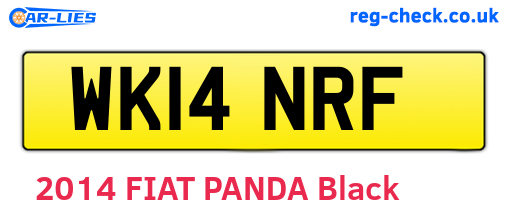 WK14NRF are the vehicle registration plates.