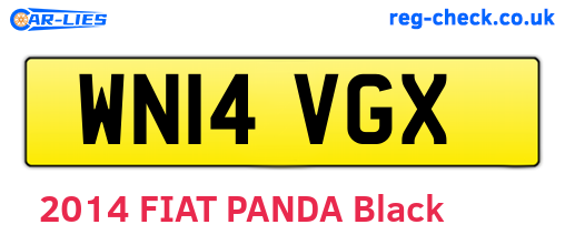 WN14VGX are the vehicle registration plates.