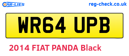 WR64UPB are the vehicle registration plates.
