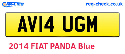 AV14UGM are the vehicle registration plates.