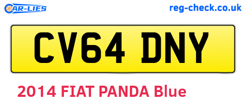 CV64DNY are the vehicle registration plates.