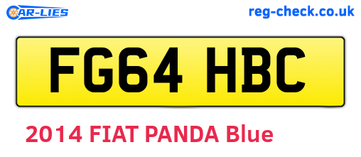 FG64HBC are the vehicle registration plates.