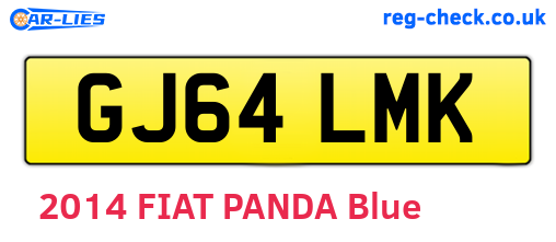GJ64LMK are the vehicle registration plates.
