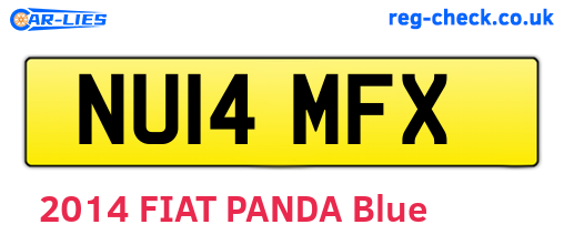 NU14MFX are the vehicle registration plates.