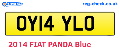 OY14YLO are the vehicle registration plates.