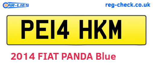 PE14HKM are the vehicle registration plates.