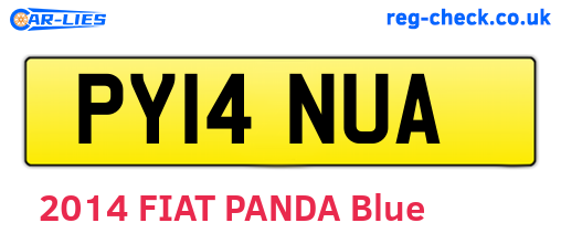PY14NUA are the vehicle registration plates.