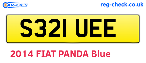 S321UEE are the vehicle registration plates.
