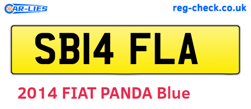 SB14FLA are the vehicle registration plates.