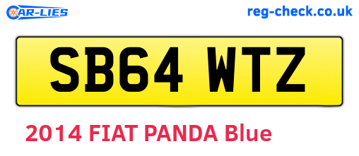 SB64WTZ are the vehicle registration plates.