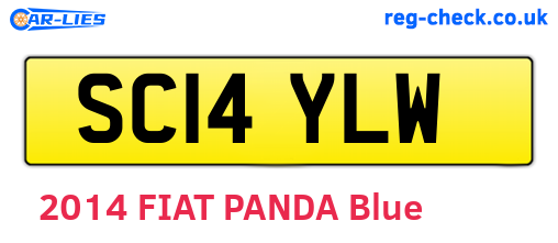SC14YLW are the vehicle registration plates.