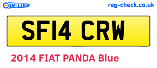 SF14CRW are the vehicle registration plates.