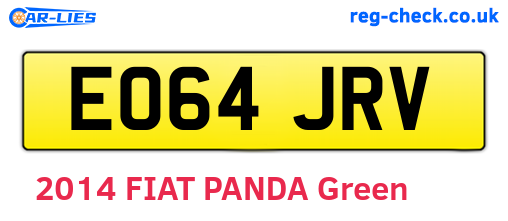 EO64JRV are the vehicle registration plates.