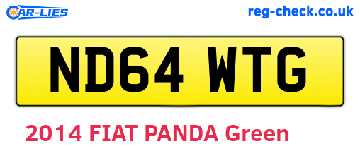 ND64WTG are the vehicle registration plates.