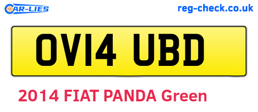 OV14UBD are the vehicle registration plates.
