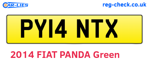 PY14NTX are the vehicle registration plates.