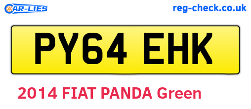 PY64EHK are the vehicle registration plates.