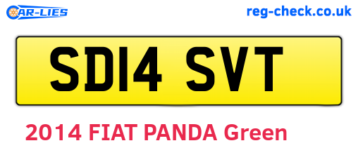 SD14SVT are the vehicle registration plates.