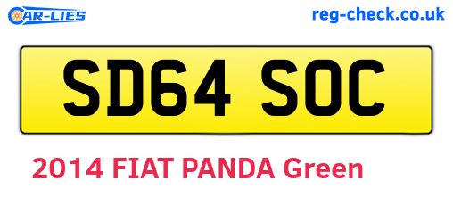 SD64SOC are the vehicle registration plates.