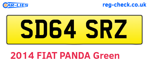 SD64SRZ are the vehicle registration plates.