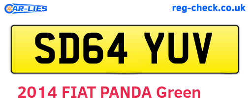 SD64YUV are the vehicle registration plates.