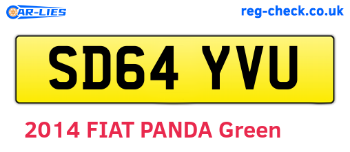 SD64YVU are the vehicle registration plates.