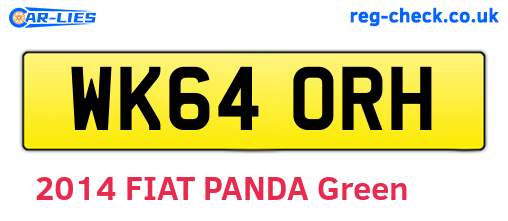 WK64ORH are the vehicle registration plates.