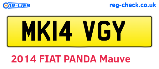 MK14VGY are the vehicle registration plates.