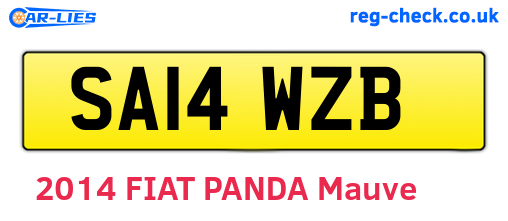 SA14WZB are the vehicle registration plates.