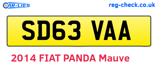 SD63VAA are the vehicle registration plates.