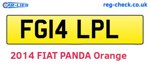 FG14LPL are the vehicle registration plates.