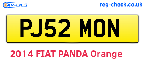 PJ52MON are the vehicle registration plates.