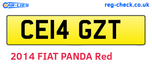 CE14GZT are the vehicle registration plates.