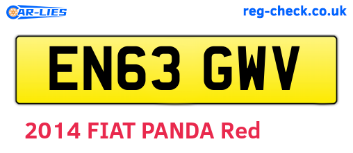 EN63GWV are the vehicle registration plates.