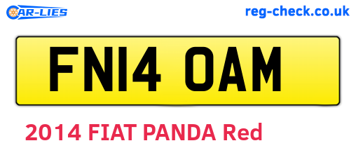 FN14OAM are the vehicle registration plates.