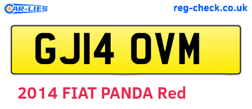 GJ14OVM are the vehicle registration plates.