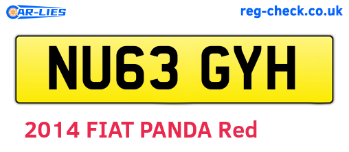 NU63GYH are the vehicle registration plates.