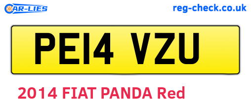 PE14VZU are the vehicle registration plates.