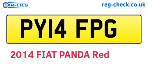 PY14FPG are the vehicle registration plates.