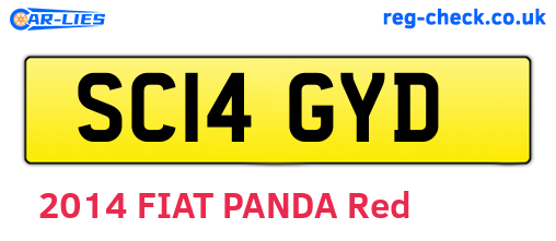 SC14GYD are the vehicle registration plates.