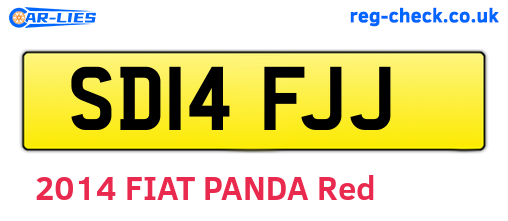 SD14FJJ are the vehicle registration plates.