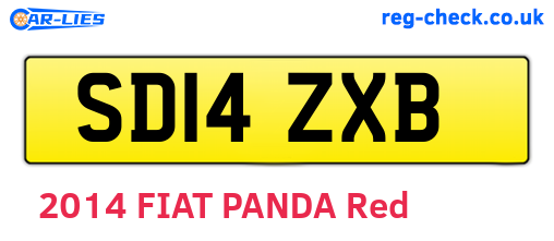 SD14ZXB are the vehicle registration plates.