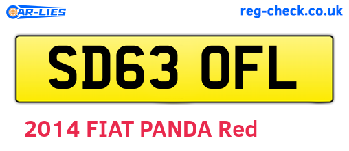 SD63OFL are the vehicle registration plates.